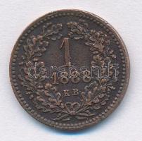 1888KB 1kr Cu &quot;Középcímer&quot; T:2,2- patina Adamo M4.1