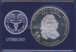 Hollandia 1988. 50G Ag "William & Mary" T:BU Eredeti dísztokban, tanúsítvánnyal!
