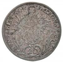 1780B/SK-PD 20kr Ag "Mária Terézia" (6,57g) T:2,2- patina 
Hungary 1780B/SK-PD 20 Kreuzer...