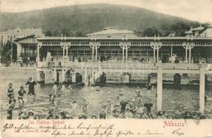 Abbazia, Slatina-Seebad, A. Dietrich / fürdőzők / spa, beach, bathing people (EK)