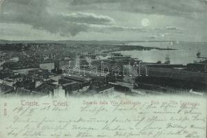 1897 (Vorläufer!) Trieste, Squardo dalla Villa Cambiaggio / view from the Cambiaggio villa, railway station (EK)