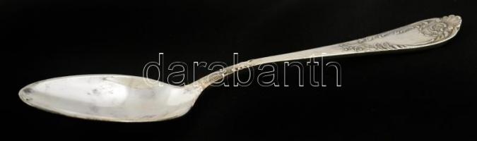 Szovjet kanál készlet (12 db), díszdobozban, ezüstözött alpakka, h:18 cm