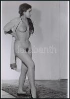 cca 1976 Három kívánság, 3 db szolidan erotikus fénykép, vintage negatívokról készült mai nagyítások, 25x18 cm / 3 erotic photos, 25x18 cm