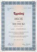 Csehország 1995. Eggenberg sörgyár részvénye 500.000K-ról T:I- Czech Republic 1995. Eggenberg brewery share about 500.000 Korun C:AU