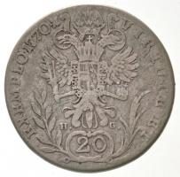 1770E/H-G 20kr Ag "II. József" (6,32g) T:2-  
Hungary 1770E/H-G 20 Kreuzer Ag "Josep...