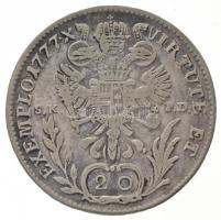 1777B/SK-PD 20kr Ag "II. József" (6,44g) T:2-  
Hungary 1777B/SK-PD 20 Kreuzer Ag "J...
