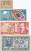 Románia 8db-os vegyes bankjegy tétel T:III,III-
Romania 8pcs of various banknotes C:F,VG