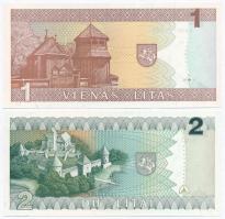 Litvánia 1994. 1L + 1993. 2L T:I
Lituhania 1994. 1 Litas + 1993. 1 Litai C:UNC
Krause 53, 54