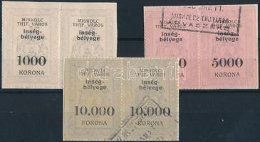 1923 Miskolc városi Ínség bélyeg sor párokban (18.200)
