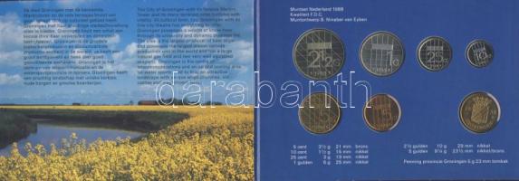 Hollandia 1988. 5c-5G 6klf db forgalmi sor + "Gröningen" zseton díszszettben T:BU