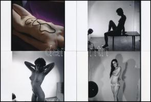 cca 1981 Szép leányok egy csokorban, szolidan erotikus fényképek, 55 db vintage negatívról készült m...