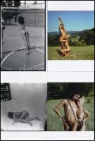 cca 1981 Szép leányok egy csokorban, szolidan erotikus fényképek, 55 db vintage negatívról készült m...