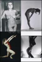 cca 1981 Szép leányok egy csokorban, szolidan erotikus fényképek, 55 db vintage negatívról készült m...