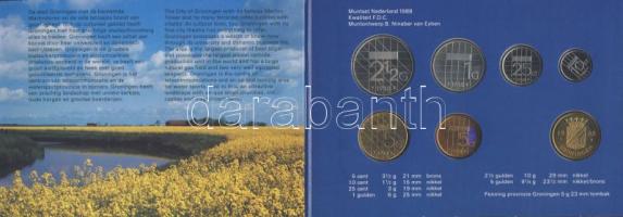 Hollandia 1988. 5c-5G 6klf db forgalmi sor + "Gröningen" zseton díszszettben T:BU