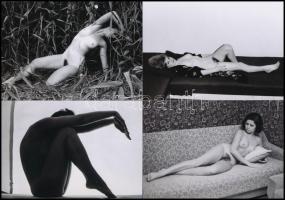 cca 1974 Ruha nélkül szebb az élet, szolidan erotikus fényképek, 66 db vintage negatívról készült ma...