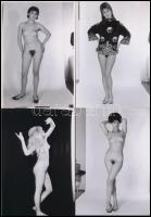 cca 1974 Ruha nélkül szebb az élet, szolidan erotikus fényképek, 66 db vintage negatívról készült ma...