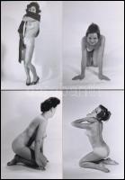 cca 1974 Ruha nélkül szebb az élet, szolidan erotikus fényképek, 66 db vintage negatívról készült ma...