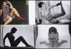 cca 1978 Szolidan erotikus fényképek maxi tétele, 77 db vintage negatívról készült mai nagyítás, 9x1...