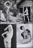 cca 1978 Szolidan erotikus fényképek maxi tétele, 77 db vintage negatívról készült mai nagyítás, 9x1...