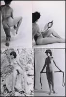 cca 1978 Szolidan erotikus fényképek maxi tétele, 77 db vintage negatívról készült mai nagyítás, 9x1...