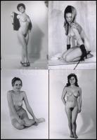 cca 1978 Szolidan erotikus fényképek maxi tétele, 77 db vintage negatívról készült mai nagyítás, 9x1...