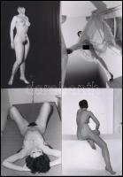 cca 1978 Szolidan erotikus fényképek maxi tétele, 77 db vintage negatívról készült mai nagyítás, 9x1...