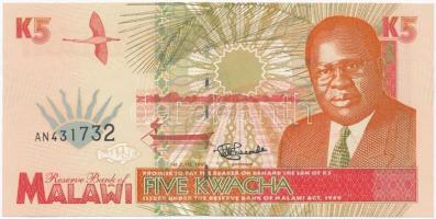 Malawi 1995. 5K T:I Malawi 1995. 5 Kwacha C:UNC Krause 35