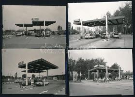 cca 1992 Budapest, ÁFOR benzinkút, 6 db vintage fotó, 8,5x11,5 cm