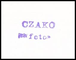 cca 1969 Czakó fotó, 13 db vintage műtermi aktfotó, jelzett, 14x9 cm / 13 nude photos, 14x9 cm