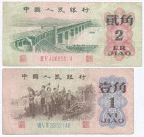 Kínai Népköztársaság 1962. 1J vízjel nélkül + 2J T:III,III-
China / Peoples Republic 1962. 1 Jiao w...