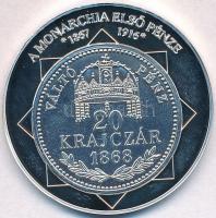 DN A magyar nemzet pénzérméi - A Monarchia első pénze Ag emlékérem (10,46g/0,999/35mm) T:PP ujjlenyomat