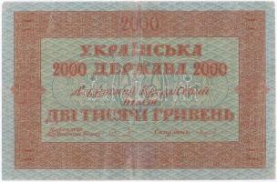 Ukrajna / Autonóm Köztársaság 1918. 2000H T:III,III- kis szakadás Ukraine / Autonomous Republic 1918. 2000 Hryven C:F,VG small tear Krause 25