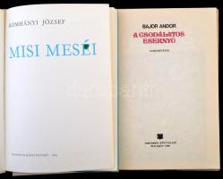 Vegyes könyvtétel, 2 db: 
Romhányi József: Misi meséi. Bp., 1979, Kossuth. Kiadói kartonált papírkö...