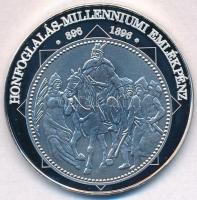 DN "A magyar nemzet pénzérméi - Honfoglalás Milleniumi emlékpénz 896-1896" Ag emlékérem (10,52g/0.999/35mm) T:1(PP)