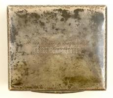 1936 Ezüst (Ag.) emlékdoboz, "A magyar királyi 8. honvéd gyalogezred karpaszományos iskola II. ...