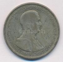 1930. 5P Ag "Horthy jobbra" T:3 patina Adamo P8