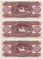 1989. 100Ft (3x) sorszámkövetők T:I,I-