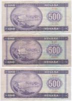 1969. 500Ft (3x) T:III szép papír