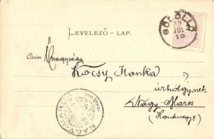 1899 Gödöllő, A királyi kastély udvara, Pick Testvérek kiadása (EK)