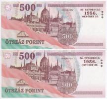 2006.  500Ft "EC" és "EB" "50. évforduló 1956. október 23." (2x) T:I,I...