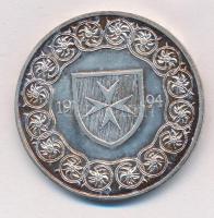 1994. "A remény kapujában 1989. XI. II. - Zugliget" ezüstözött fém (42mm) T:1- patina