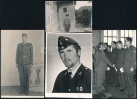 cca 1910-1980 13 db egyenruhás katonafotó, különböző méretben