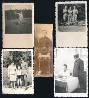 cca 1910-1980 13 db egyenruhás katonafotó, különböző méretben