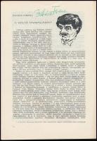 1963 Juhász Ferenc (1928-2015) költ aláírása az Új Írás 1963. Január, III. évf. 1. számában., az ált...