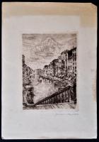 Farkas Rozália (?-?): Venezia, rézkarc, papír, jelzett, 20,5×15 cm