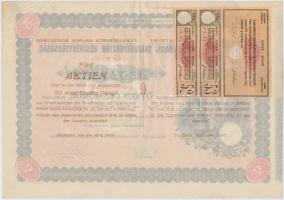 Budapest 1926. "Belvárosi Takarékpénztár Részvénytársaság" öt részvénye egyben 250P-ről (2...