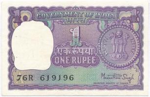India 1980. 1R T:III tűly. India 1980. 1 Rupee C:F needle holes Krause 77