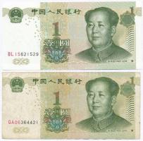 Kínai Népköztársaság 1980. 1J + 2J + 5J + 1999. 1Y (2x) T:I--III
China / Peoples Republic 1980. 1 J...