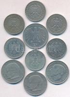 NSZK 1955-1990. 1M (6x) + 2M (3x) + 5M T:2,2-
FRG 1955-1990. 1 Mark (6x) + 2 Mark (3x) + 5 Mark C:X...