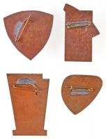 1974-1981. "Közalkalmazott Találkozók" 4xklf zománcozott jelvény T:2